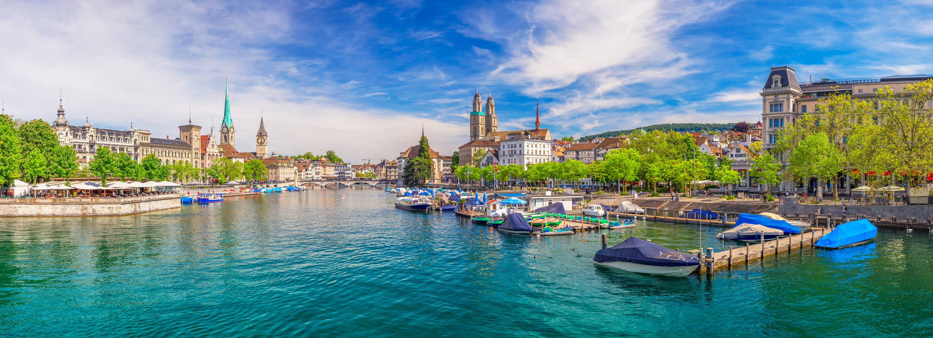 View of historic Zurich city center